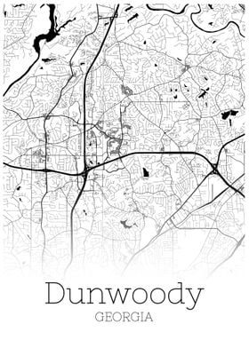 Dunwoody Georgia city map