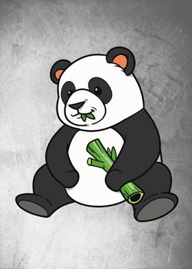 Panda Bear bamboo trunk