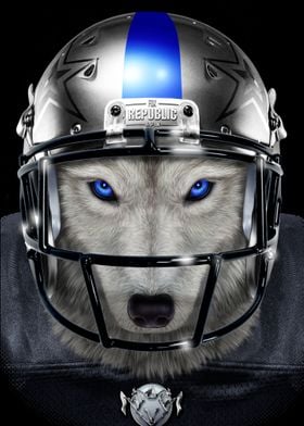 American Football Wolf