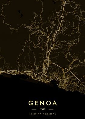 Genoa City Map Gold