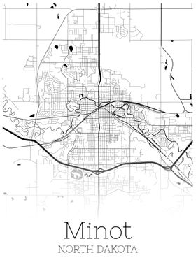 Minot North Dakota map