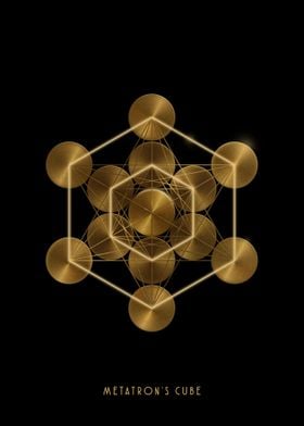 Gold Metatron Cube