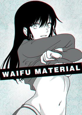 Waifu Anime Mounted Prints for Sale