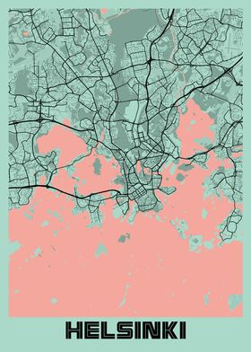 Helsinki Peony City Map