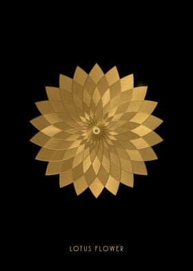 Gold Lotus Flower