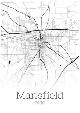 Mansfield Ohio city map