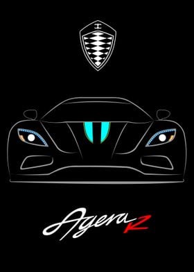 Koenigsegg Agera Line Art 