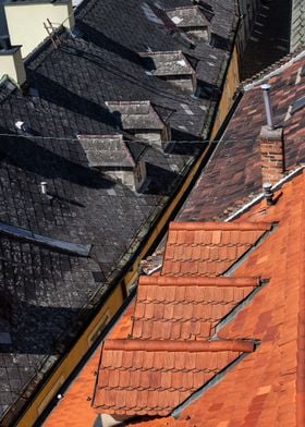 Tiled Roofs Abstract