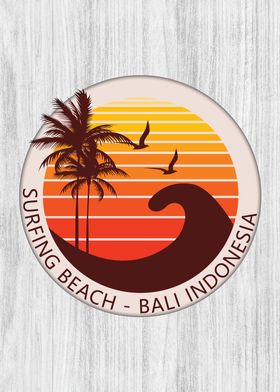 Surfing Beach Bali