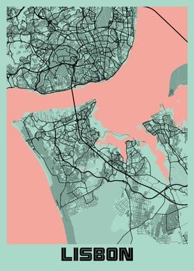 Lisbon Peony City Map