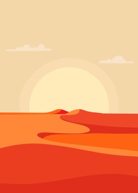 Desert minimalist landscap