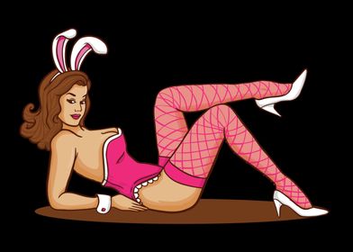 Women with bunny costume