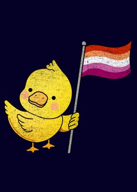 Orange Pink Lesbian Duck