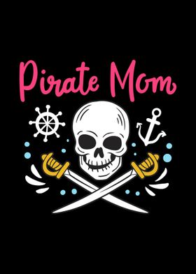 Pirate Mom Cross Swords