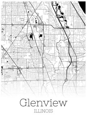 Glewnview Illionois map