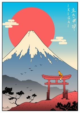 by support virtuel Ikigai in Mt Fuji' Poster by vp trinidad | Displate