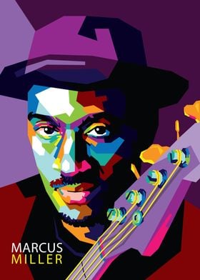Marcus Miller WPAP Pop Art