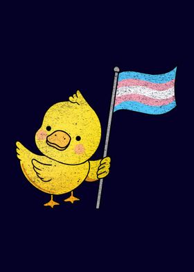 Trans Pride Duck