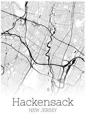 Hackensack New Jersey map