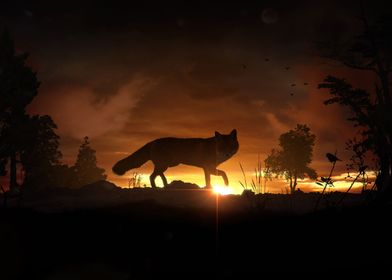 Fox at Dawn