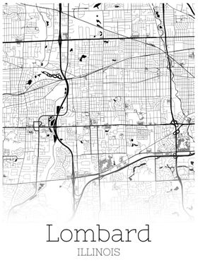 Lombard Ilionois city map