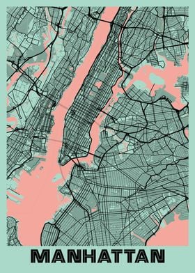 Manhattan Peony City Map