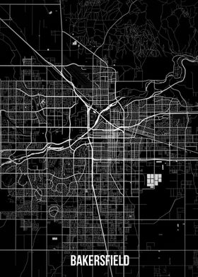 Bakersfield dark map