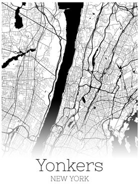 Yonkers New York city map