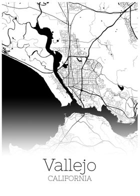 Vallejo Califronia map 