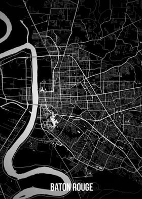 Baton Rouge dark map