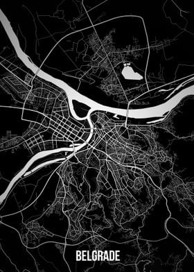 Belgrade dark map