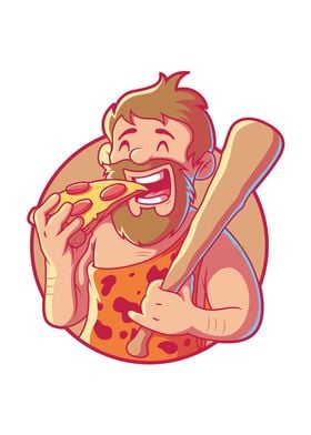 Pizza and Cave Man