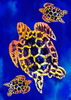Sea Turtles African Batik