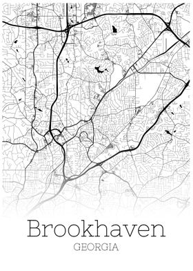 Brookaven Georgia city map