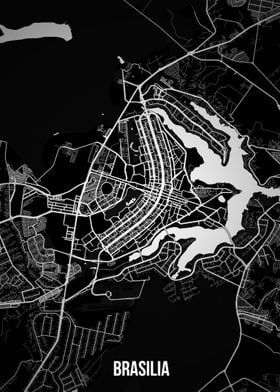 Brasilia dark map