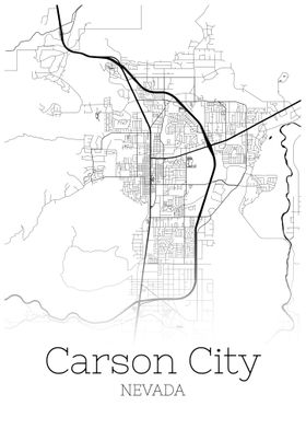 Carson City Nevada map 