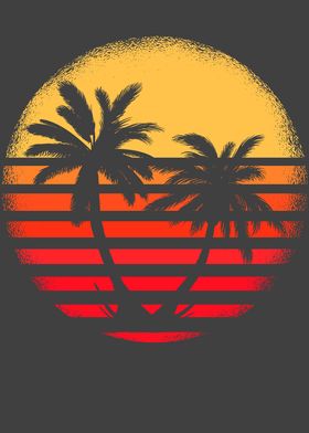 Sunset Beach Palm Tree