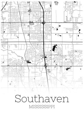 Southaven Mississippi map