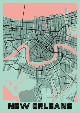 New Orleans Peony City Map