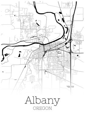 Alabany Oregon city map