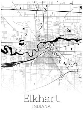 Elkhart Indiana City Map Poster By RelDesign Displate   E9b4dea19af045637bdc0c8051cd3b4c B90f33f38150f6a72352eb12b818ba2e 