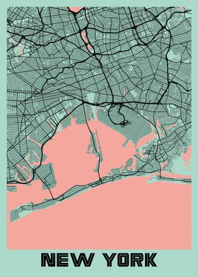 New York Peony City Map