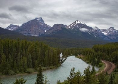 River with railroad