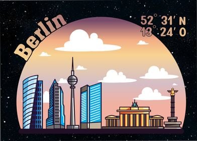 Berlin with coordinates