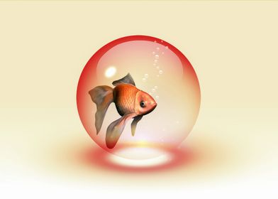 Fish Inside Bubble