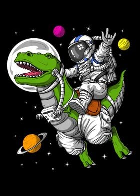 Astronaut Riding Dinosaur