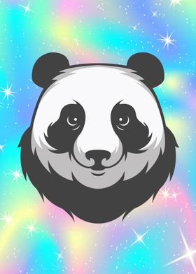 Panda bear with stars