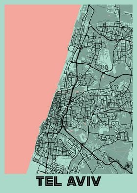 Tel Aviv Peony City Map