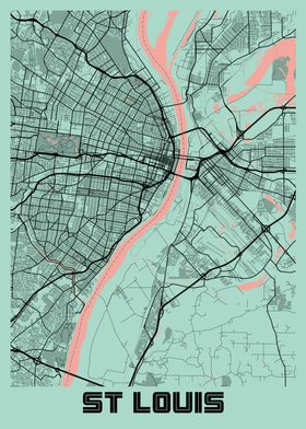 St Louis Peony City Map