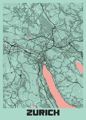 Zurich Peony City Map